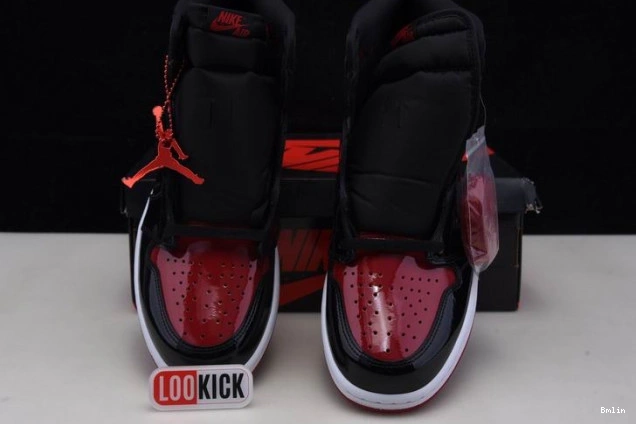 Bmlin High Jordan Patent 555088-063 OG Air 1 Bred 0808